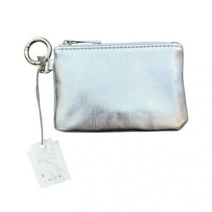 NWT Metallic Silver Coin Pouch